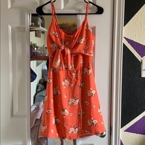 Orange mini dress